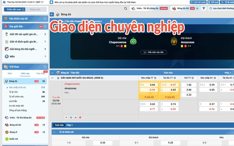 Giao diện chuyên nghiệp